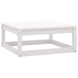 Berkfield 4 Piece Garden Lounge Set White Solid Pinewood - thumbnail 8