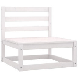 Berkfield 4 Piece Garden Lounge Set White Solid Pinewood - thumbnail 6