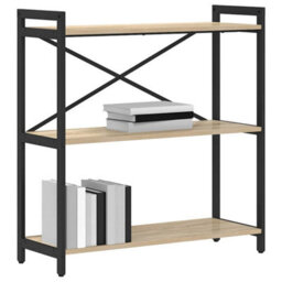 Berkfield Bookcase Sonoma Oak 80 X 30 X 83 Cm Engineered Wood - thumbnail 3