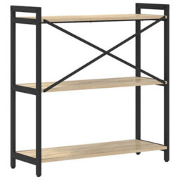 Berkfield Bookcase Sonoma Oak 80 X 30 X 83 Cm Engineered Wood - thumbnail 7