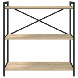 Berkfield Bookcase Sonoma Oak 80 X 30 X 83 Cm Engineered Wood - thumbnail 5