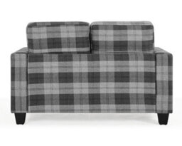 Home Detail Dakota Grey Tartan  Sofa 2 Seater Cushioned Settee Modern Living Home Couch Sofa In A Box - thumbnail 3