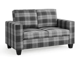 Home Detail Dakota Grey Tartan  Sofa 2 Seater Cushioned Settee Modern Living Home Couch Sofa In A Box - thumbnail 2