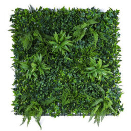 True Products Premium Artificial Green Plant Living Wall Panel 1M X 1M - Forest Fern - thumbnail 1