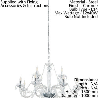 Elegant Chrome Plated Chandelier With Clear Glass Droplets For Modern Interiors - image 1
