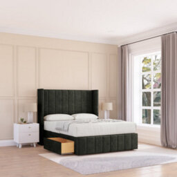 "Sloomy Melbourne Dumfries Memory Foam Bed Set ,no Drawers, Mattress & 54"" Wingback Headboard With 12"" Footboard - Small Double" - thumbnail 1