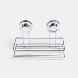 Suction Shower Caddy Organiser Wall Mounted Bathroom Shelf Rust Resistant Silver
