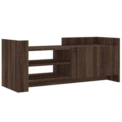 Berkfield Durable Tv Cabinet Brown Oak 100X35X40 Cm Engineered Wood - image 1