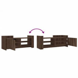 Berkfield Durable Tv Cabinet Brown Oak 100X35X40 Cm Engineered Wood - thumbnail 7