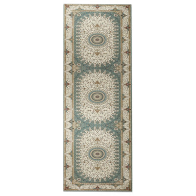 Bedlooms Willow Cashmere Rug 80X150Cm, Medallion Floral Pattern, Non Slip, Stain Resistant, Hallway & Corridor Runner - image 1