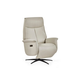 Julian Bowen Sofia Upholstered Dual Motor Swivel Recliner Chair - Grey Faux Leather - thumbnail 4