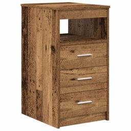 Berkfield Desk With Cabinet Old Wood Engineered Wood - thumbnail 5