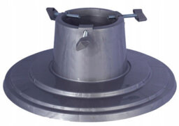Christmas Tree Stand With Reservoir - Modern Design Real Xmas Tree Silver Round - thumbnail 1