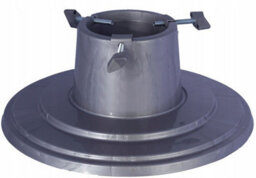 Christmas Tree Stand With Reservoir - Modern Design Real Xmas Tree Silver Round - thumbnail 4