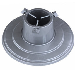 Christmas Tree Stand With Reservoir - Modern Design Real Xmas Tree Silver Round - thumbnail 3