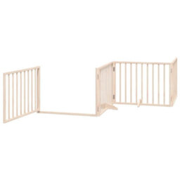 Walplus Wood Dog Gate With Door Foldable 10 Panels 800 Cm Poplar Wood - thumbnail 4