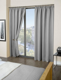 Essential Woven Thermal Blackout Pencil Pleat Curtains - thumbnail 1