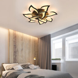 Pheashine Dimmable Petal Led Ceiling Light,70W Dia 82Cm Black Acrylic With Remote Control For Living Room, Bedroom Or Kitchen - thumbnail 5