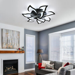 Pheashine Dimmable Petal Led Ceiling Light,70W Dia 82Cm Black Acrylic With Remote Control For Living Room, Bedroom Or Kitchen - thumbnail 6