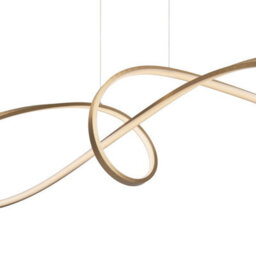 Luminosa Lighting Luminosa Maytoni Curve Modern Integrated Led Pendant Ceiling Light Gold 4000K - thumbnail 4