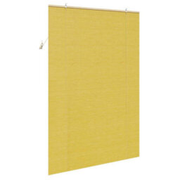 Berkfield Window Blinds & Shades With Curtains Manual Yellow Bamboo - thumbnail 5