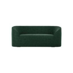 Wyld Haus Carlow 2-Seater Curved Black Velvet Sofa - thumbnail 3