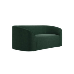 Wyld Haus Carlow 2-Seater Curved Black Velvet Sofa - thumbnail 2