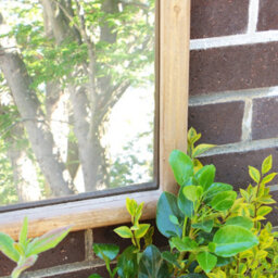 Primrose Wooden Gothic Glass Garden Mirror 3Ft 7In X 2Ft - thumbnail 2