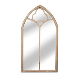 Primrose Wooden Gothic Glass Garden Mirror 3Ft 7In X 2Ft - thumbnail 3