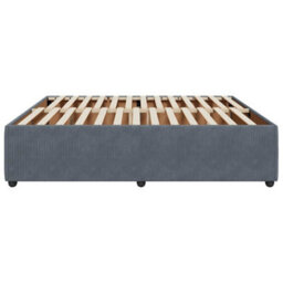 Berkfield Bed Frame Without Mattress Dark Grey Super King Velvet - thumbnail 5