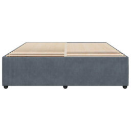 Berkfield Bed Frame Without Mattress Dark Grey Super King Velvet - thumbnail 4