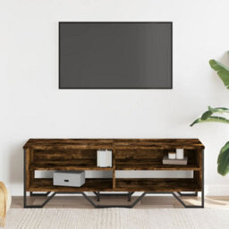 Berkfield Tv Cabinet Smoked Oak 122X34X41 Cm Engineered Wood - thumbnail 3