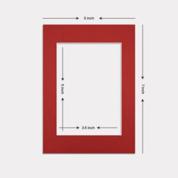 Ak Frames 7X5 Crimson Picture Mounts To Fit 5X3.5 Aperture Size - Mount Board Only (No Frame Included) - thumbnail 3