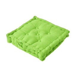 Homescapes Cotton Lime Green Floor Cushion, 40 X 40 Cm - thumbnail 1