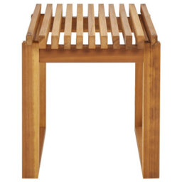 Wyld And Coco Garden Bistro Coffee Table, Light Acacia Wood 40 X 40 Cm - Compact Square Side Table - thumbnail 3