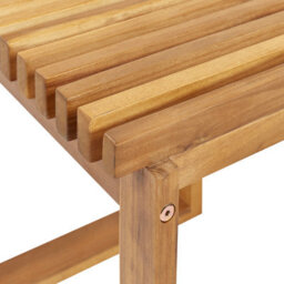 Wyld And Coco Garden Bistro Coffee Table, Light Acacia Wood 40 X 40 Cm - Compact Square Side Table - thumbnail 5