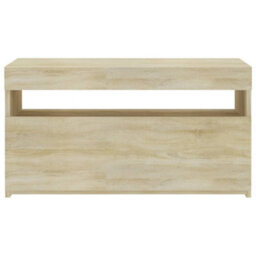 Berkfield Tv Cabinet With Led Lights Sonoma Oak 75X35X40 Cm - thumbnail 9