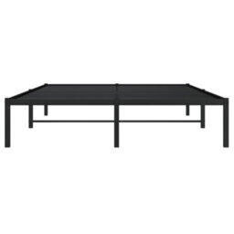 Berkfield Metal Bed Frame Without Mattress Black 140X190Cm - thumbnail 5