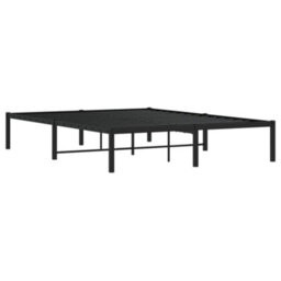 Berkfield Metal Bed Frame Without Mattress Black 140X190Cm - thumbnail 7