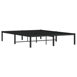 Berkfield Metal Bed Frame Without Mattress Black 140X190Cm - thumbnail 4