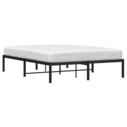Berkfield Metal Bed Frame Without Mattress Black 140X190Cm - thumbnail 3