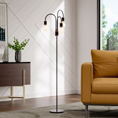 Thehotsale Modern Industrial Floor Lamp With 3 Lights, Aluminum  And Iron,164.5Cm H - image 1