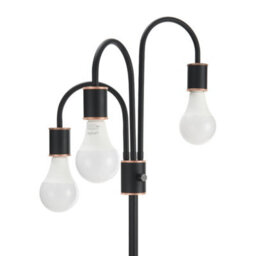 Thehotsale Modern Industrial Floor Lamp With 3 Lights, Aluminum  And Iron,164.5Cm H - thumbnail 4
