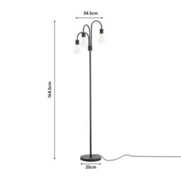 Thehotsale Modern Industrial Floor Lamp With 3 Lights, Aluminum  And Iron,164.5Cm H - thumbnail 7