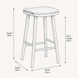 Where Saints Go Ltd Lhasa Counter Stool, Green Leather Seat, Natural Teak Frame, 66Cm By Where Saints Go - thumbnail 8
