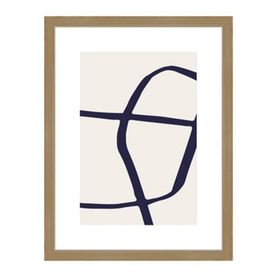Accent By Nielsen Velino Oak Picture Frame 30X40Cm - With Glass Front And Abstract Poster Print - image 1