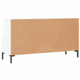 Berkfield Shoe Bench High Gloss White 102X35X55 Cm Engineered Wood - thumbnail 8