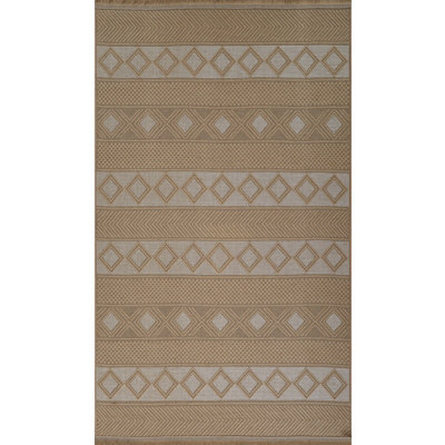 Livabliss Mystery-Washable Tan Beige Ivory Modern Living Dining Jute Rug 79 X 152 Cm Easy Care, Non Shedding - image 1