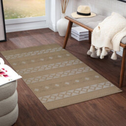 Livabliss Mystery-Washable Tan Beige Ivory Modern Living Dining Jute Rug 79 X 152 Cm Easy Care, Non Shedding - thumbnail 2
