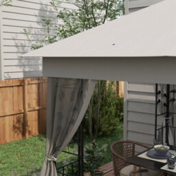 Outsunny 3 X 3(M) Garden Gazebo Marquee Tent Canopy Shelter Pavilion Grey - thumbnail 8